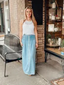 Apricot Diamond Hand Knit Top in White-Final Sale