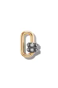 Baby Consuelo Lock - 14k Yellow Gold & White Diamonds Blackened Closure