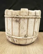 Ceramic Mossy Barrel Planter