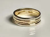 10KT Two Toned White and Yellow Gold Wedding Band Size 7