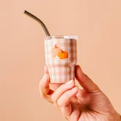 2 oz Tiny Tumbler-Pumpkin Gingham
