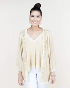 3/4 Sleeve Chantilly Flower Lace Kimono (S/M, L/XL) (Pack of 6)