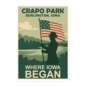 Crapo Park, Where Iowa Began Sticker