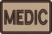 3″ x 2″ Medic Patch – Desert with Velcro® backing