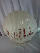 1950s Shell Gas Milk Glass Clamshell Gas Pump Globe