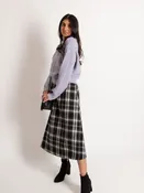 23 Long Check Skirt