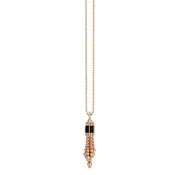 ART DECO NECKLACE WITH BLACK JADE AND DIAMONDS