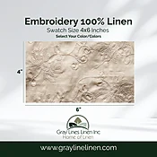 Embroidery Linen Fabric Swatches