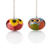 Brilliant Owl Gourd Ornament Set — Eco Maniac Company