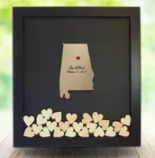 Alabama Drop Box Guest Book Frame