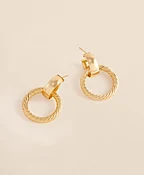 14k Gold Large Oval Earrings