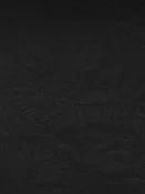 Black Polyester/Lycra Abstract Floral Weave Jacquard Double Knit 46W