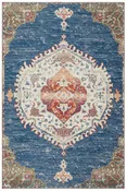 GLN Rugs Anatolium - Machine Washable Area Rug - Turkish Blue Home Rugs