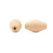 1-1/2" (38.1mm) Wood Bicone Bead with 1/8" (3.18mm) Hole