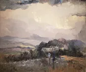 “Landscape, 1942” by Leon Dabo, NA(1864-1960) SOLD
