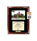 AllGiftFrames Auburn University Diploma Frame Lithograph Degree Graduation Framing Black Matted Engraved Custom University Graduate Gift Holder Case