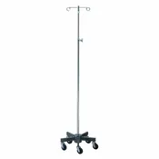 Brewer Four (4)  Ram’s Horn Hooks – Short Wheel 16″ Base Five-Leg Infusion Pump Stand
