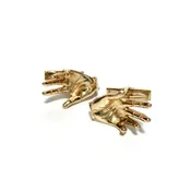 14K Gold Hand Cufflinks Circa 1960s