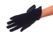 After Dark Wrist Length Velvet Gloves with Bow