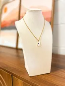 Ace Card Pendant Rope Chain Necklace