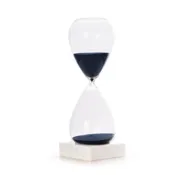 90 Minute Hourglass Sand Timer on Marble Base, Navy Sand