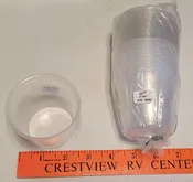3" x 2 3/8" 5.5oz Round Condiment Cups w/Lids-Opaque - 25 ct