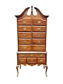 American Drew Highboy Chest Designed Into Liquor Cabinet