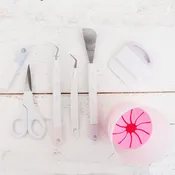 7 Piece Pink Craft Vinyl Tool & Accessories Kit for Cricut and Silhouette Machines