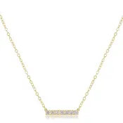 14kt Gold and Diamond Significance Bar Necklace - Seven