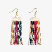Adaline Fringe Beaded Earrings