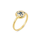 18kt Gold "Pitti" Gold and Pave Ring