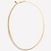 Anik Half Tennis Necklace