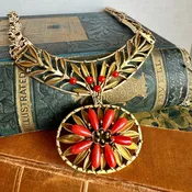 Mid-Century 18K Coral Statement Necklace