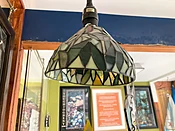 Green Leaf Lamp — Harmony Art Glass Company