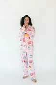 Coffee & Desserts Flannel Pajama Set