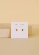 Baguette - Coffee - Gold Earrings