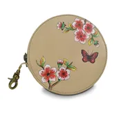 Anuschka Leather Handpainted Coin Purse: 1175-GDN-ALD