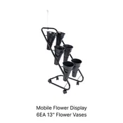 Mobile Black 6 Vase Bouquet Displays
