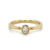 0.15carat Oval-cut Diamond Stackable Ring