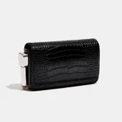 Burn Clutch in Black Croc