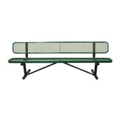 15' Expanded Metal Bench w/Back