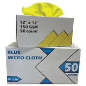 12"X12" BLUE MICROFIBER TOWELS IN DISPENSER BOX/50      MC1212BLU50