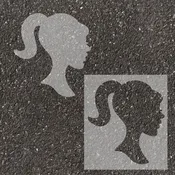 Doll Head Parking Space Stencil