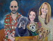 Anthony, Tasia, Kate, & 3 Dogs