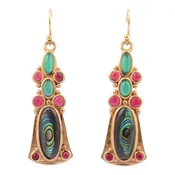 Abalone and Green Onyx Earrings