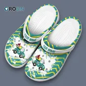 Custom Name Easter Zigzag Paint Burst Classic Crocs