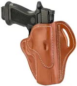 1791 Gunleather BH24CBRR BH2.4  OWB 2.4 CLassic Brown Leather Belt Slide Fits Walther PPQ/Sig P320/Springfield XD-M