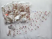 Candy Bead Ribbon Garland 54″ Red/Gold – Lot of 5 pieces