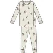 2PC PJ SET: L/S TOP + PANT KNIT-BEIGE