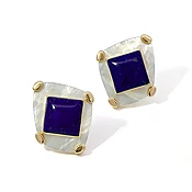 Mother of Pearl and Lapis Earrings